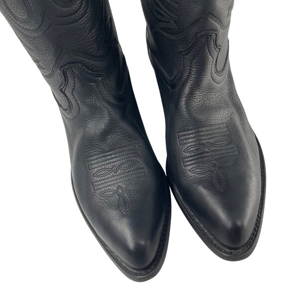 Durango Womens Black Leather Cowboy cowgirl Western Boots Size 8W 8 embroidered - Picture 13 of 15